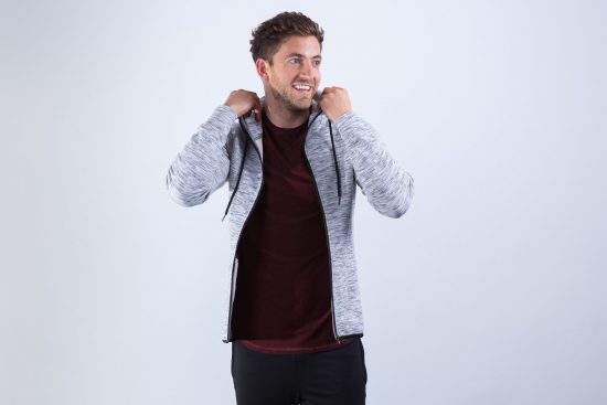 Men's Grey Zipper Hoodie